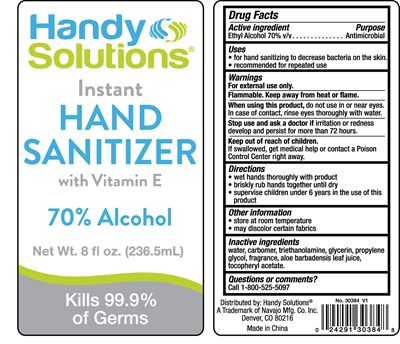 Label (Hand Solutions Hand Sanitizer 8oz)